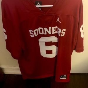 XL Baker Mayfield Jumpan OU Jersey